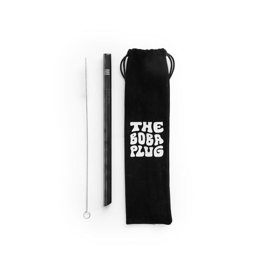 Black - Stainless Steel Boba Straw